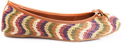 AQ Ketty Multicoloured Jute Ballerinas Bellies