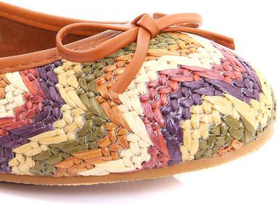 AQ Ketty Multicoloured Jute Ballerinas Bellies