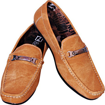 

Smoky Brown Denim Loafers For Men(Brown