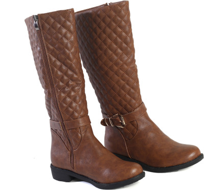 

Pinza Textured Long Boots For Women(Brown)