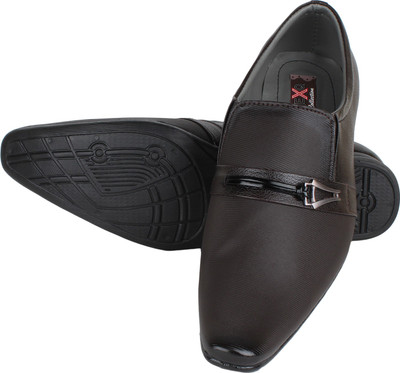 

Nexq Brown Slip On Shoes For Men(Brown)