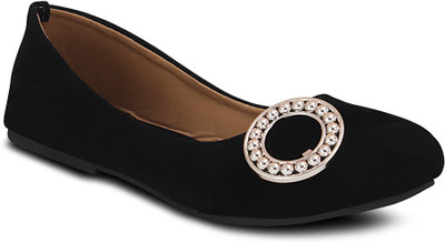 

Get Glamr Sara Flats Bellies For Women(Black