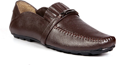 

Bxxy Brown Leather British Loafers Mocassin For Men(Brown