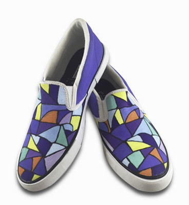 

F-Gali The geometric salsa slip-on shoes Canvas Shoes For Men(Multicolor