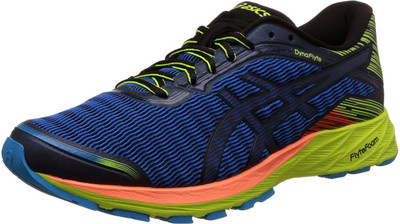 

Asics DynaFlyte Running Shoes For Men(Multicolor, Poseidon/black/ safety yellow
