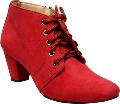 Exotique EL0040RD Boots For Women(Red