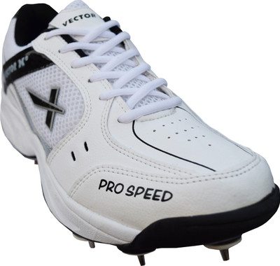 

Vector X Pro Speed Full Spikes Cricket Shoes For Men(White, Black