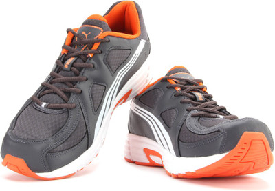 

Puma Axis v3 Ind. Running Shoes For Men(Grey, Orange), Periscope-white-orange