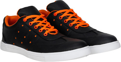 

Kraasa Egypt Sneakers For Men(Black, Orange