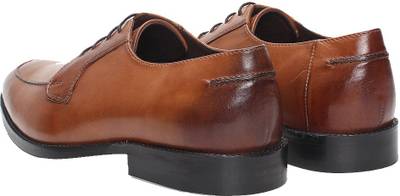 Brune BRUNE MEN TAN LEATHER HAND PAINTED FORMAL SHOES Lace Up