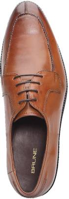 Brune BRUNE MEN TAN LEATHER HAND PAINTED FORMAL SHOES Lace Up