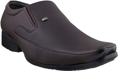 

MSL Men's Formals Slipons Slip On For Men(Brown, 12;brown