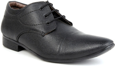

World Walker Black Shoes Lace Up For Men(Black)