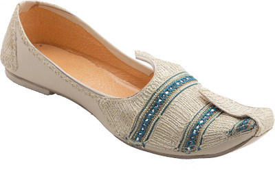 

Paduki Ethnic Mojaris For Men(Silver, Blue)