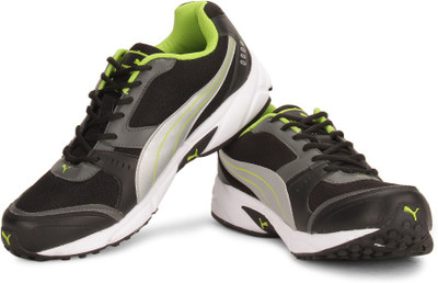 

Puma Argus DP Men Running Shoes For Men(Black, Green, Silver), Black-darkshad-silver-limep