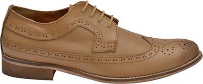 Hirel's Tan Leather Brogues Lace Up Shoes