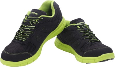 

Nivia Yorks Running Shoes For Men(Black, Green), 420;black/green