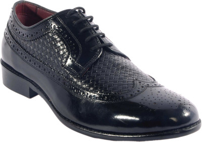 

Urban Nation Tempted Brogue Italian Hand Crafted Leather Shoe Oxford For Men(Black