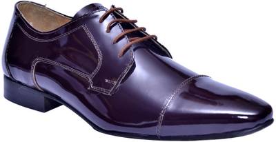 Hirel's Men Cherry Patent Derby Lace Up