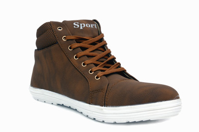 

Buenos Tan sporty high ankle Casual shoes For Men(Tan, Brown