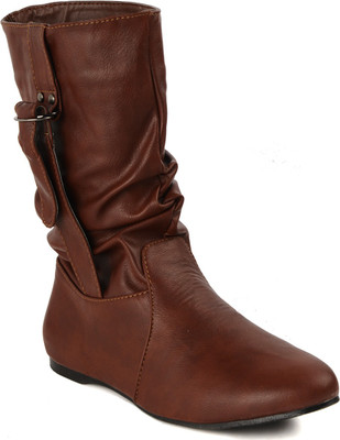 

Flat n Heels Boots For Women(Brown)