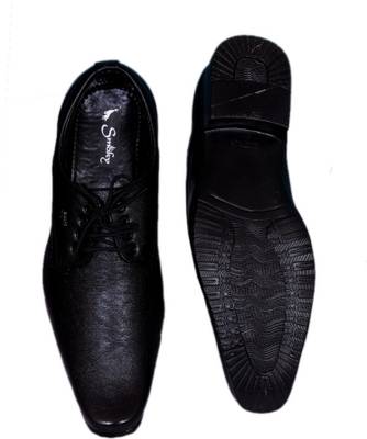 Smoky Black Party Lace Up Shoes