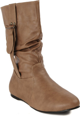 

Flat n Heels Boots For Women(Khaki)
