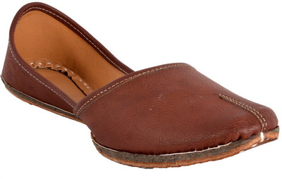 

DFR Textured Ethnic Punjabi Jutti -Brown Jutis For Men(Brown, Brown_2