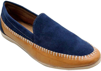 

Goyal Navy Suede Leather Loafers For Men(Navy, Tan