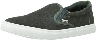 

Levi's CANVAS SNEAKER/SLIPON Loafers For Men(Green, Khaki