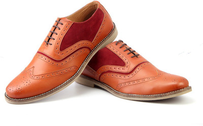 

Bxxy Brogue Party Wear Shoes For Men(Tan)