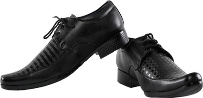

Elligator Stylish Formal Black Lace Up Shoes For Men(Black