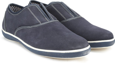 Arrow Men Suede Leather Loafers For Men(Navy)