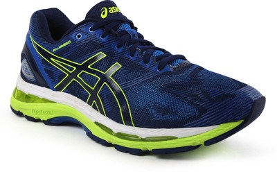 

Asics Gel-Nimbus 19 Running Shoes For Men(Blue, Indigo blue::safety yellow::electric blue