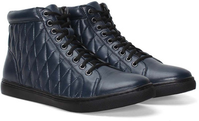 

Bare Skin Leather Sneakers For Men(Blue), Navy blue