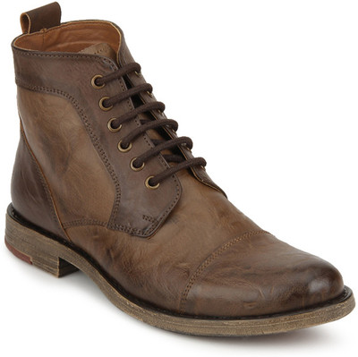 

Knotty Derby Camel and Brown Barty Toe Cap Boots For Men(Tan, Brown, Camel;brown