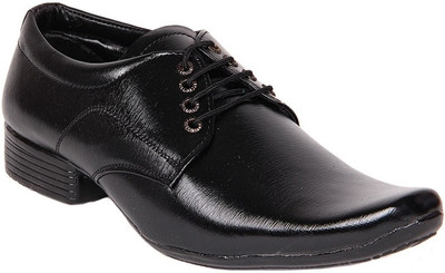 

Big Wing Black Lace Up Shoes For Men(Black)