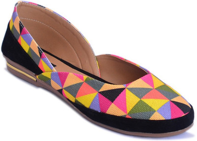 

Myra Multicoloured Fashionable Bellies For Women(Black)