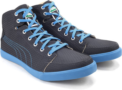 

Puma Drongos DP Men Mid Ankle Canvas Sneakers For Men(Black, Blue, Periscope-cloisonn�-white