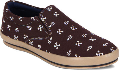

Kielz Brown Fabric Designer Sneakers Casuals For Men(Brown