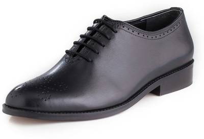 Walker Styleways Elite Black Leather Brogue Lace Up Shoes