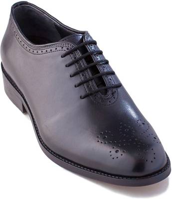 Walker Styleways Elite Black Leather Brogue Lace Up Shoes