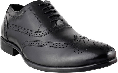 

Metro Men's Formal Derby Brogue Lace Up For Men(Black, 11;black