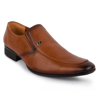 

Buckle Up MENS LEATHER SHOES BUMOON-1_TAN-Size- Slip On For Men(Tan