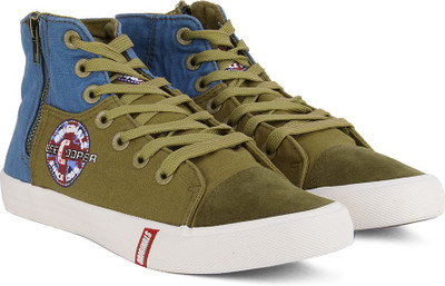 

Lee Cooper Men Mid Ankle Canvas Sneakers For Men(Brown