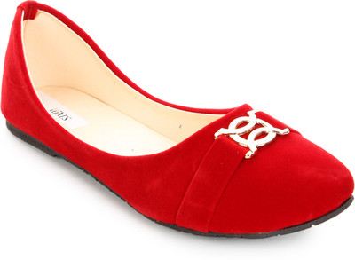 

Ignis Round buckle Women Bellies For Women(Red