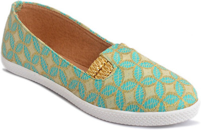 

Myra Beautiful Thread Work Canvas Shoes For Women(Blue), Turquoise