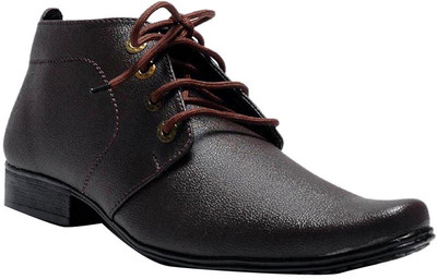 Shoefad Lace Up For Men(Black), Brown