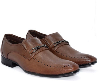 

Alberto Calza Genuine Leather Buckled Slip On For Men(Brown