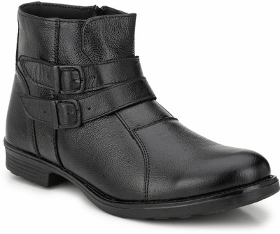 

Mactree Genuine Leather Boots For Men(Black